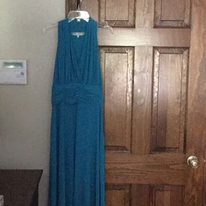 Aqua blue sleeveless dress